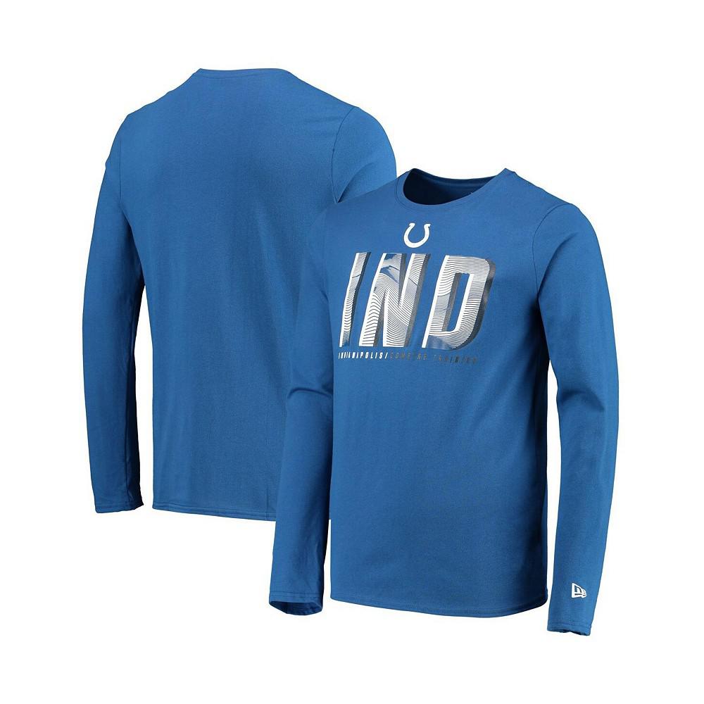 Men's Royal Indianapolis Colts Combine Authentic Static Abbreviation Long Sleeve T-shirt商品第1张图片规格展示