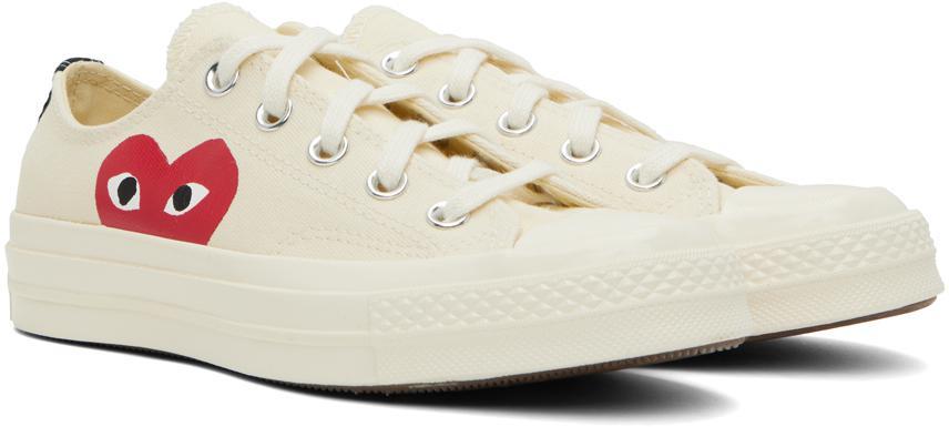 商品Comme des Garcons|Off-White Converse Edition PLAY Chuck 70 Low-Top Sneakers,价格¥1178,第6张图片详细描述