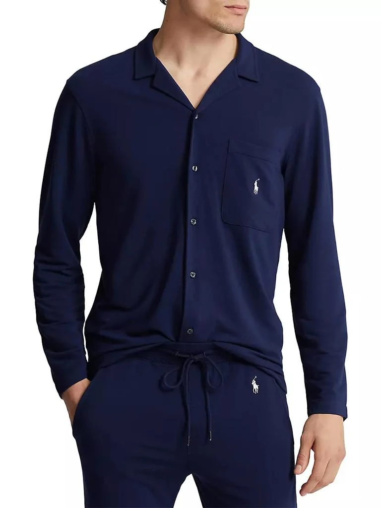 商品Ralph Lauren|Embroidered Pony Long-Sleeve Pajama Set,价格¥642,第4张图片详细描述