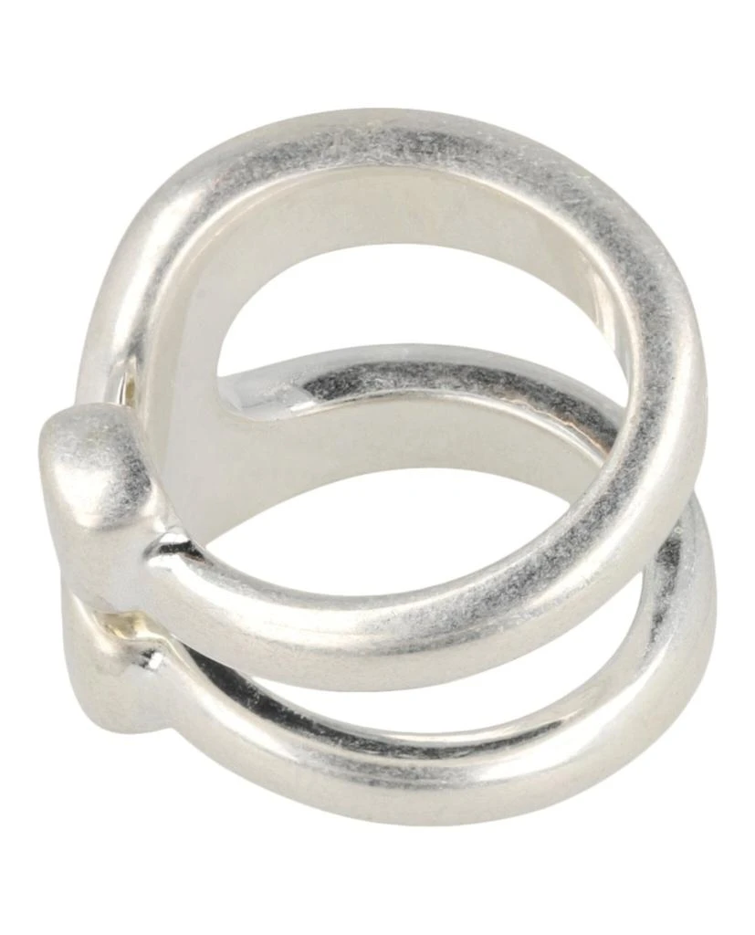 商品Gucci|Sterling Silver Stirrup Wrapped Horsebit Ring,价格¥2037,第3张图片详细描述