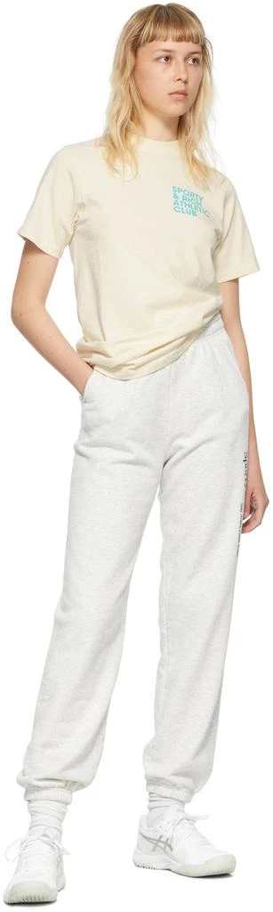 商品Sporty & Rich|Grey Cotton Lounge Pants,价格¥443,第4张图片详细描述