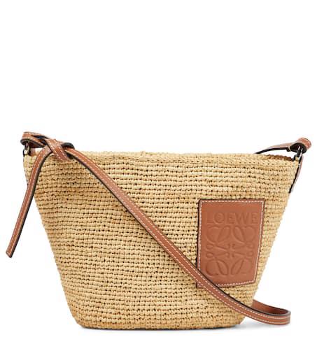 【LOEWE】 Paula's Ibiza embellished shoulder strap LOEWE + Paula's Ibiza Ola embellished leather-trimmed raffia