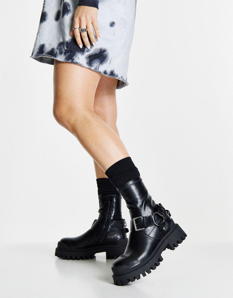 ASOS DESIGN Almighty harness boots in black商品第2张图片规格展示