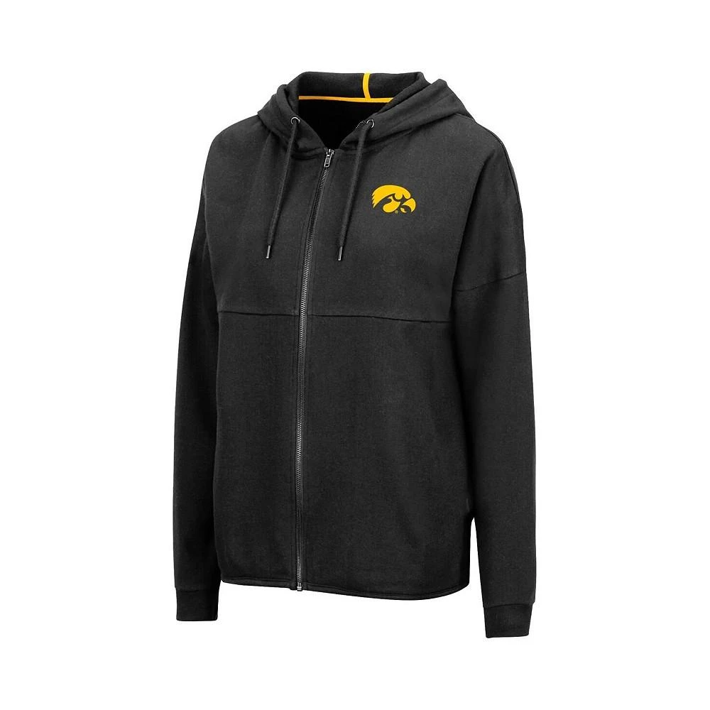 商品Colosseum|Women's Black Iowa Hawkeyes 2-Hit Full-Zip Hoodie,价格¥413,第2张图片详细描述