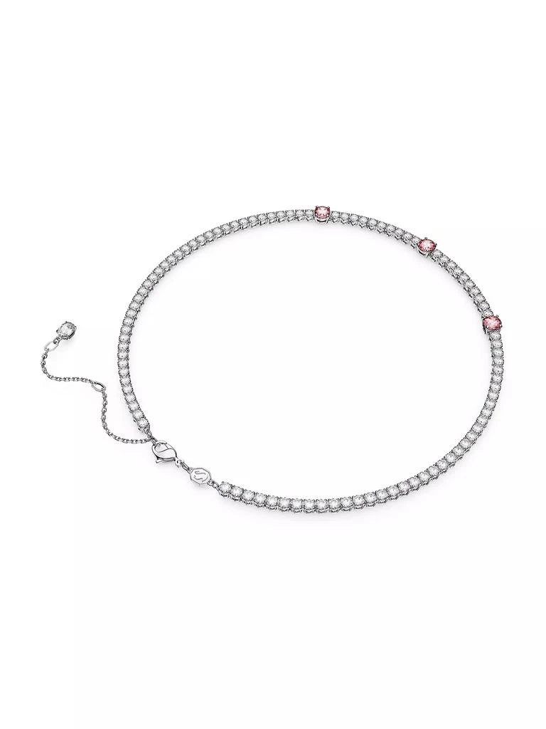 商品Swarovski|Matrix Rhodium-Plated & Crystal Tennis Necklace,价格¥2848,第4张图片详细描述