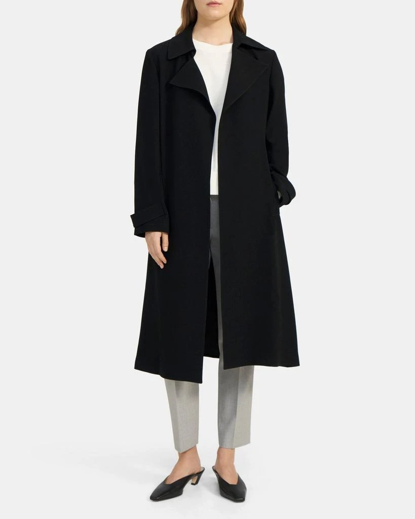 商品Theory|Relaxed Trench Coat in Crepe,价格¥1561,第1张图片