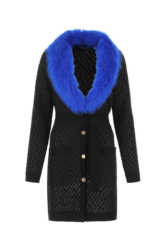 商品Versace|Versace V-Neck Belted Long Sleeved Cardigan,价格¥6729,第1张图片