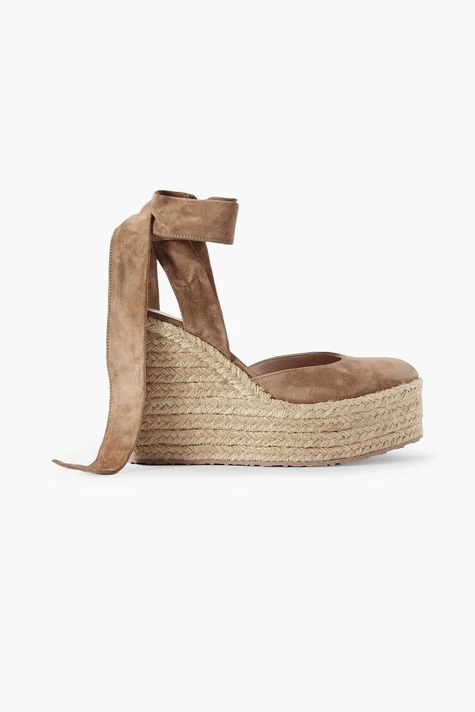 商品Gianvito Rossi|70 suede wedge espadrilles,价格¥3697,第1张图片