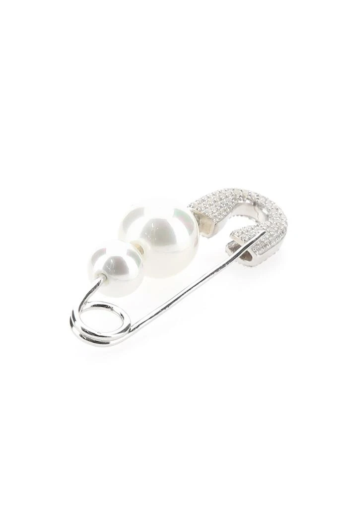 商品apm Monaco|APM Monaco Pearl Embellished Safety Pin Single Earring,价格¥513,第2张图片详细描述