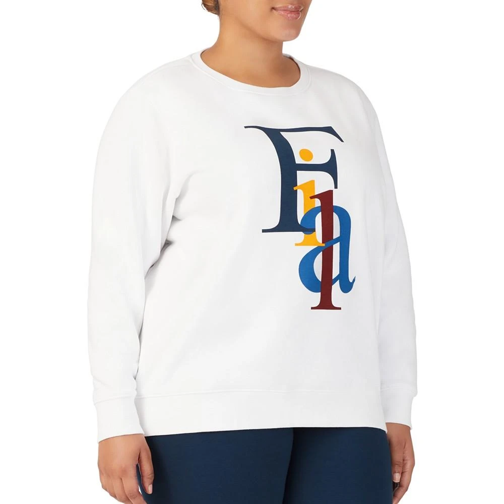 商品Fila|Plus Size Araceli Crewneck Logo Long-Sleeve Sweatshirt,价格¥190,第3张图片详细描述