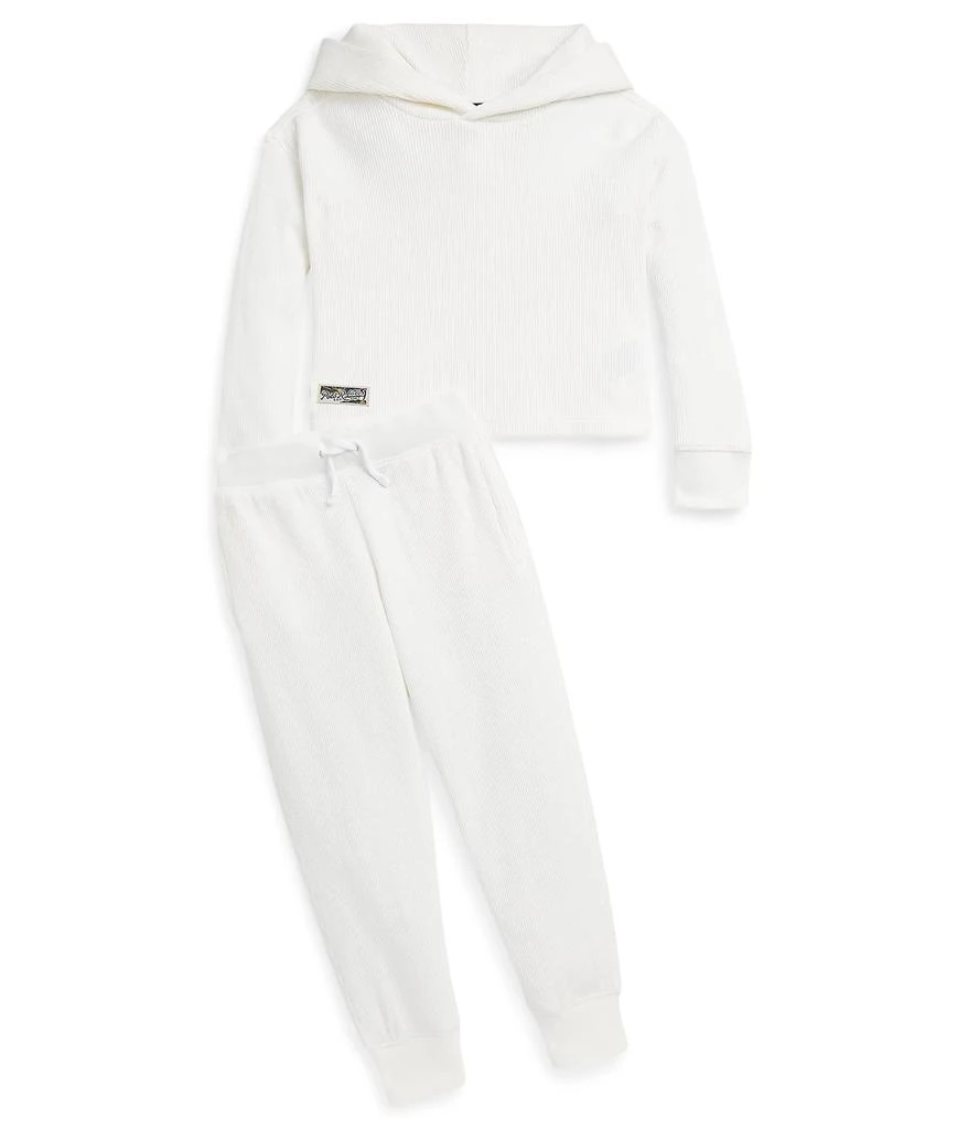 商品Ralph Lauren|Waffle-Knit Cotton-Blend Jogger Pants (Little Kids),价格¥148,第3张图片详细描述