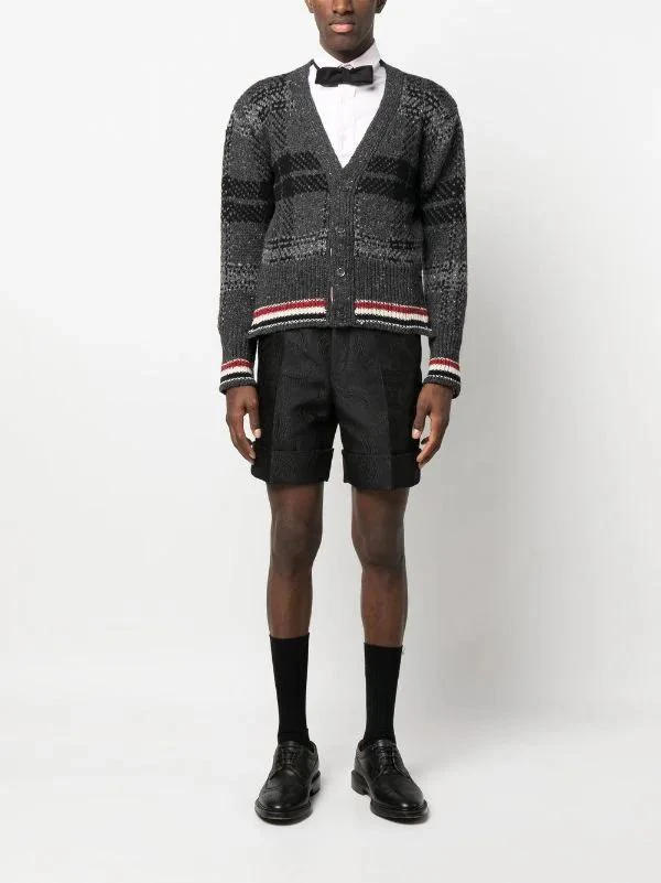 商品Thom Browne|THOM BROWNE MEN TARTAN STRIPED CARDIGAN,价格¥7530,第3张图片详细描述