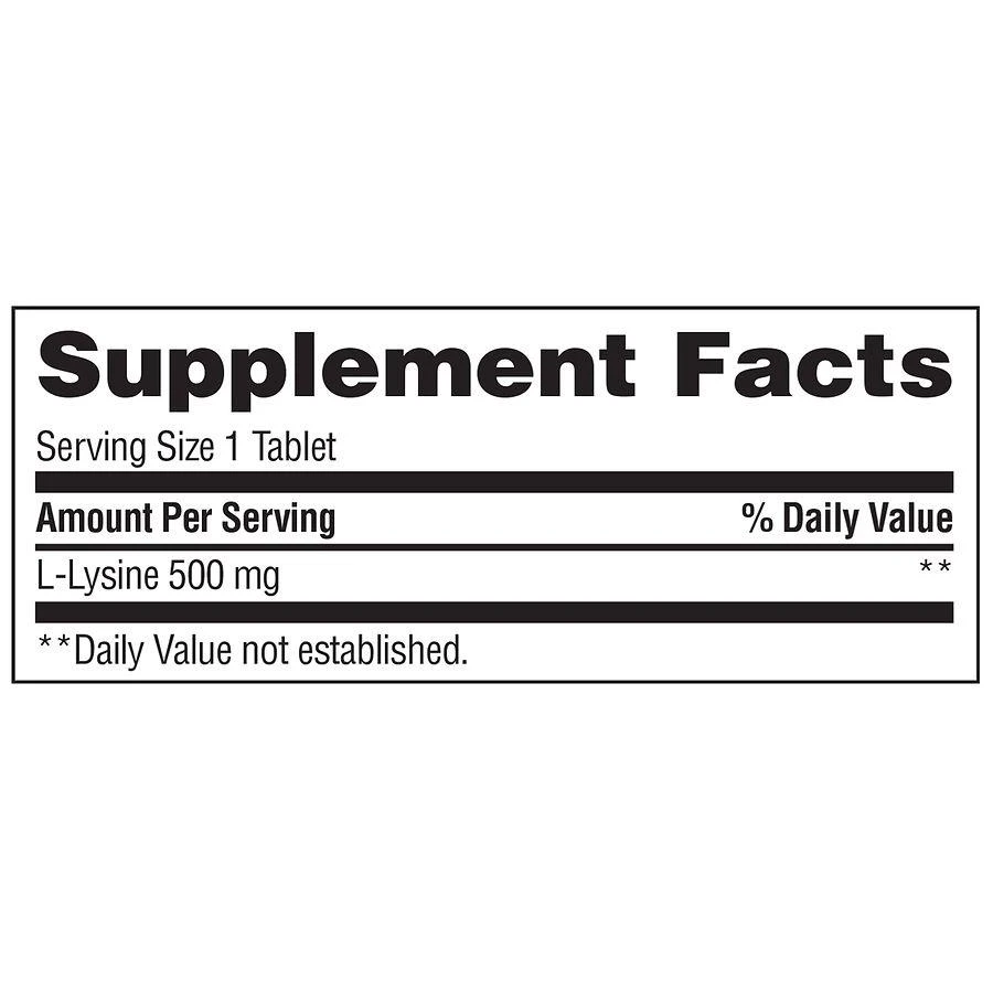 商品Walgreens|L-Lysine 500mg,价格¥98,第4张图片详细描述