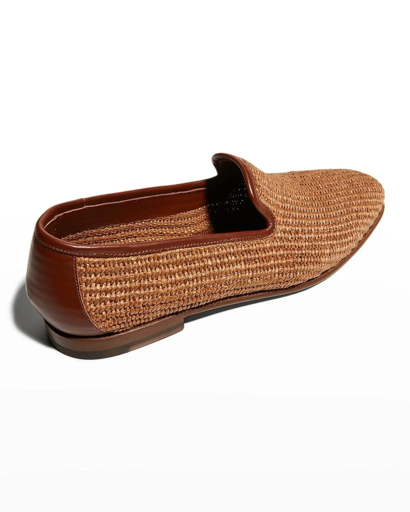 商品Manolo Blahnik|Men's Raffia Woven Leather Loafers,价格¥6133,第3张图片详细描述