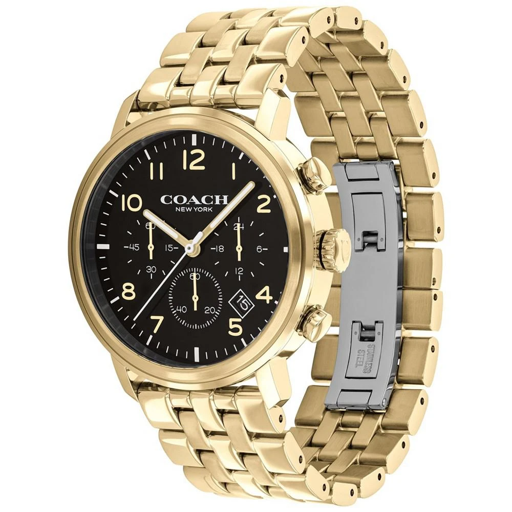 商品Coach|Men's Harrison Gold-Tone Bracelet Watch 42mm,价格¥1465,第2张图片详细描述