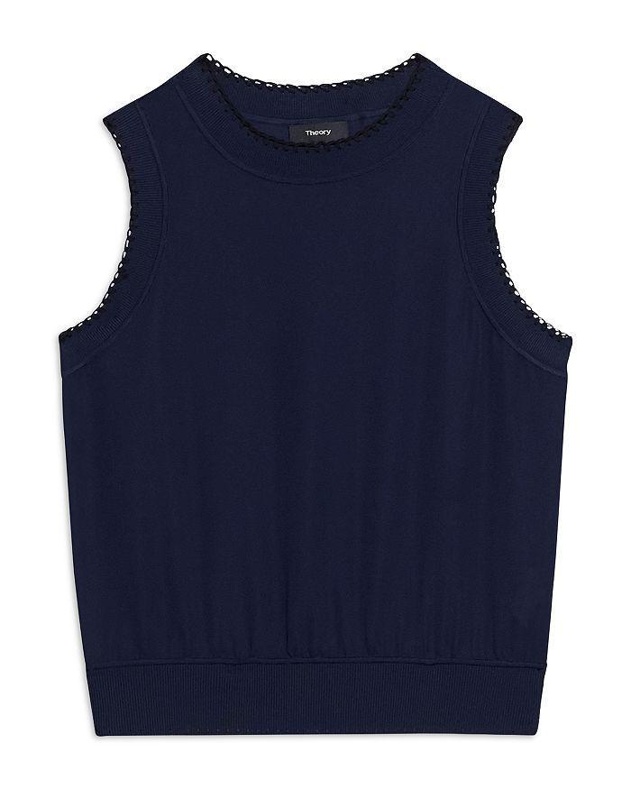 商品Theory|Crewneck Sleeveless Silk Top,价格¥2548,第7张图片详细描述