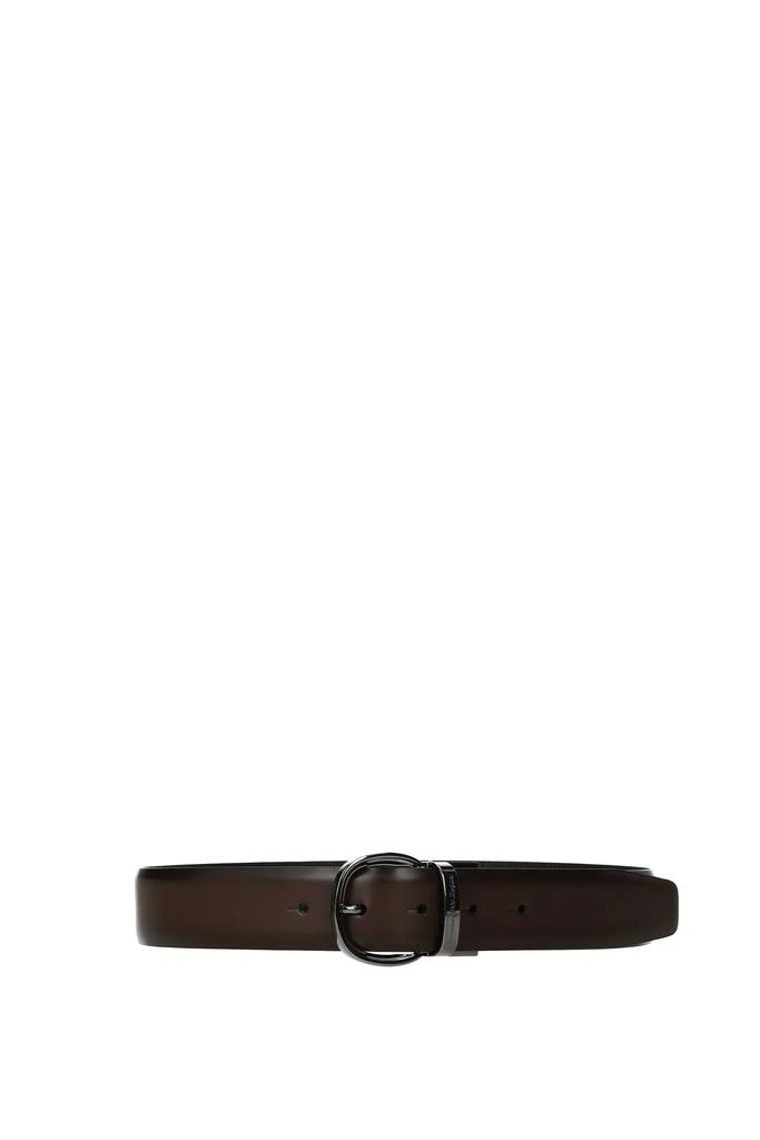 商品Zegna|Regular belts Leather Brown Black,价格¥3000,第3张图片详细描述