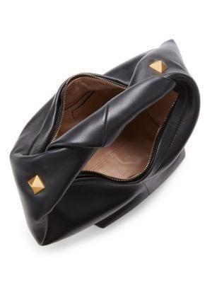 商品Versace|Studded Leather Hobo Bag,价格¥17729,第5张图片详细描述