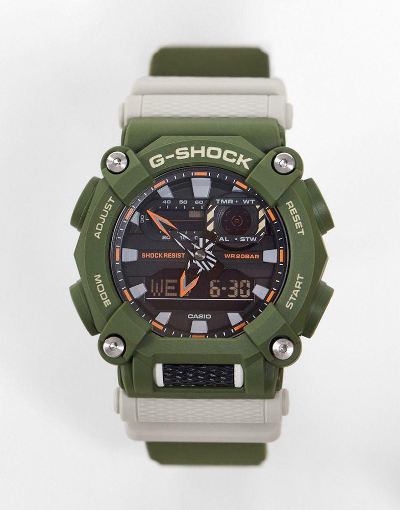 Casio G Shock unisex silicone watch in green GA900HC商品第1张图片规格展示