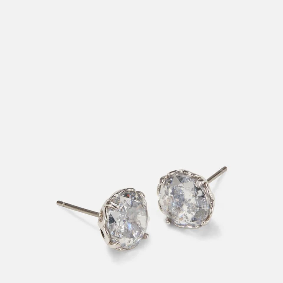 商品Kate Spade|Kate Spade New York Women's Round Earrings - Clear/Silver,价格¥226,第3张图片详细描述