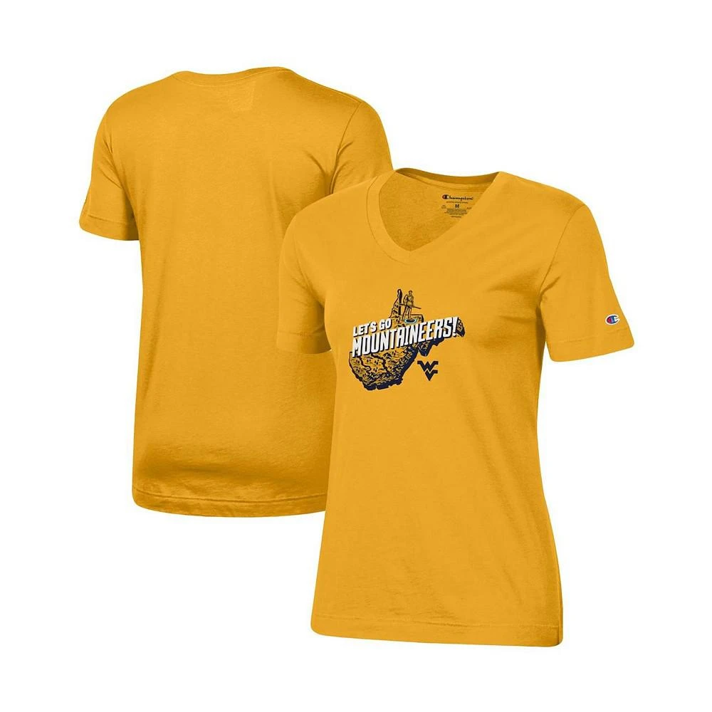 商品CHAMPION|Women's Gold West Virginia Mountaineers 2021 Official Fan T-shirt,价格¥163,第1张图片