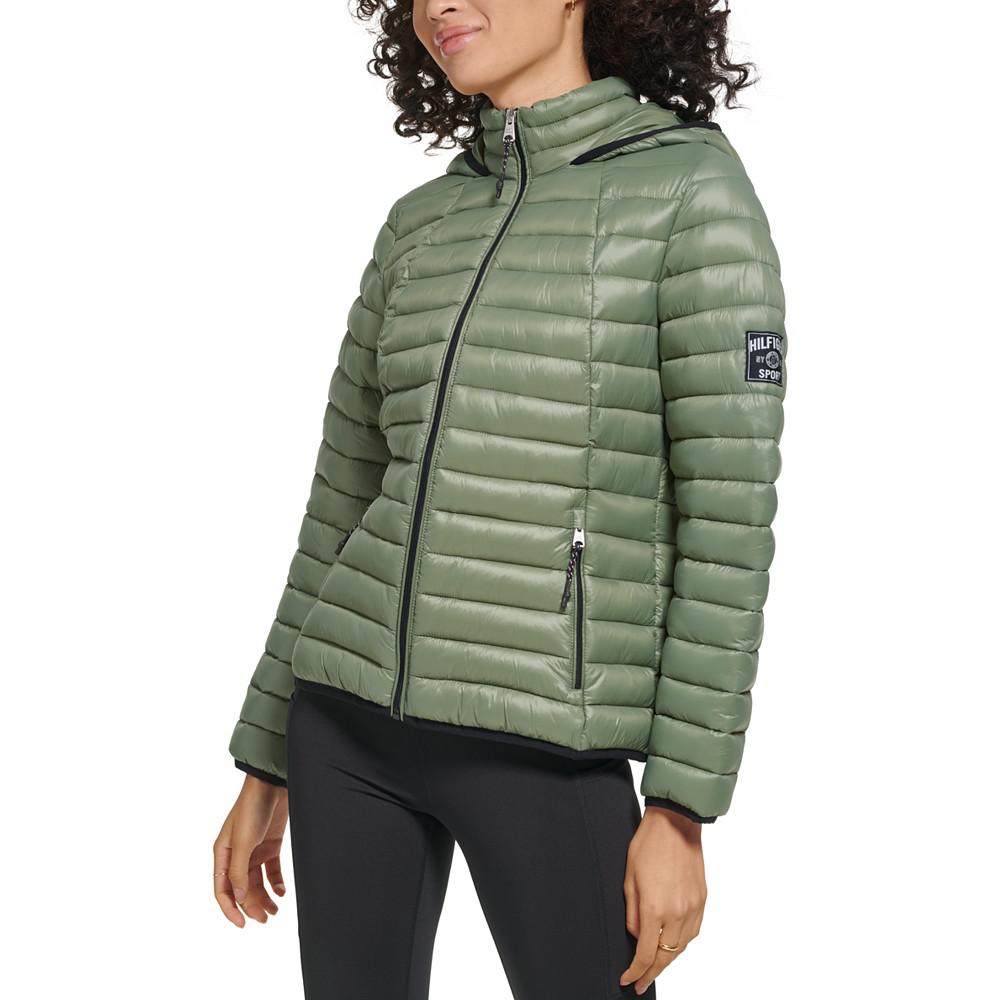 Women's Lightweight Hooded Packable Puffer Jacket商品第3张图片规格展示