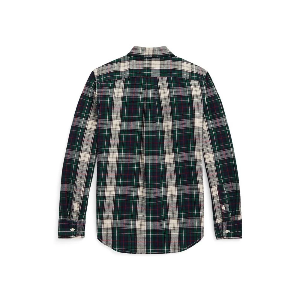 商品Ralph Lauren|Big Boys Logo Plaid Oxford Shirt,价格¥309,第2张图片详细描述