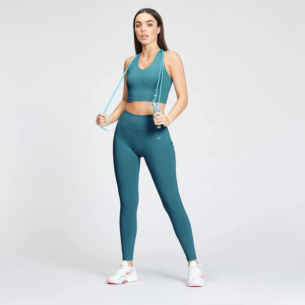 商品Myprotein|MP Women's Power Longline Sports Bra - Ocean Blue,价格¥109,第3张图片详细描述
