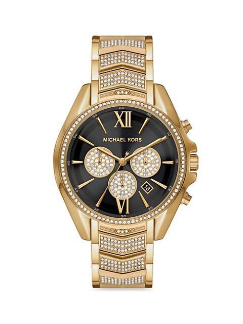 商品Michael Kors|Whitney Chronograph Goldtone Stainless Steel Watch,价格¥2935,第1张图片