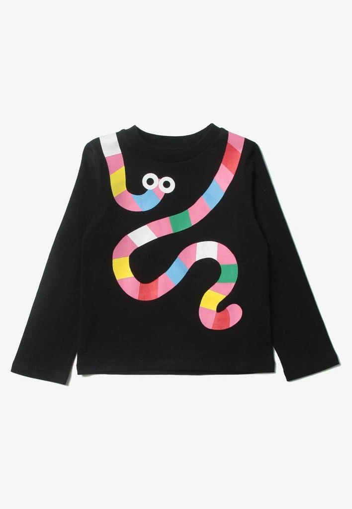 商品Stella McCartney|Girls Rainbow Worm Print Long-Sleeved T‐shirt,价格¥645,第1张图片