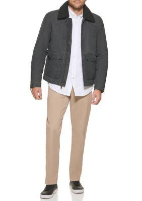 商品Tommy Hilfiger|Hilfiger Faux Leather Sherpa Collar Moto Jacket,价格¥435,第5张图片详细描述