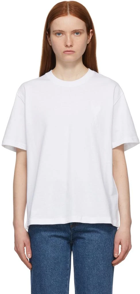 商品AMI|White Ami de Cœur T-Shirt,价格¥846,第1张图片