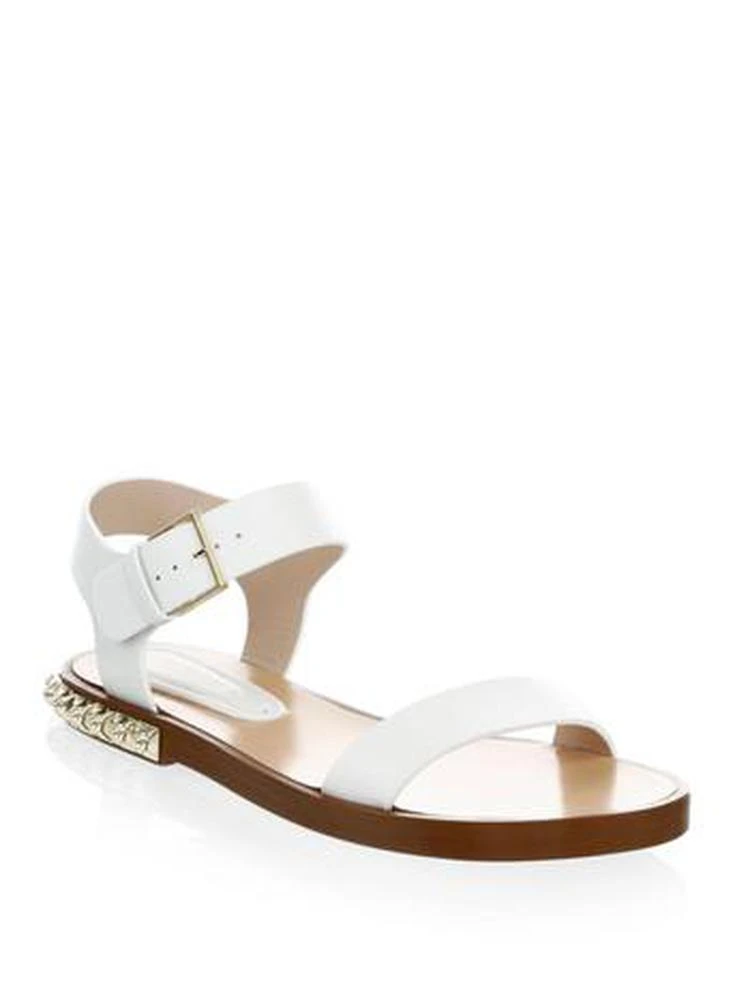 商品Stuart Weitzman|Stuart Weitzman - Leather Ankle-Strap Sandals,价格¥1396,第1张图片