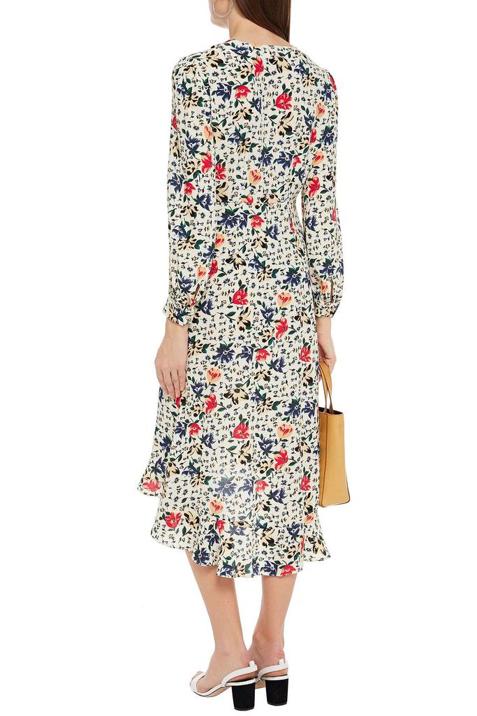 Paloma wrap-effect floral-print crepe dress商品第1张图片规格展示