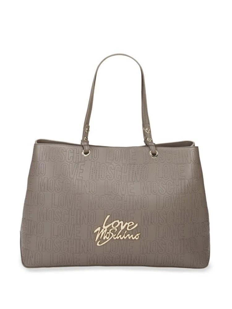 商品Moschino|Logo Faux Leather Tote,价格¥983,第1张图片