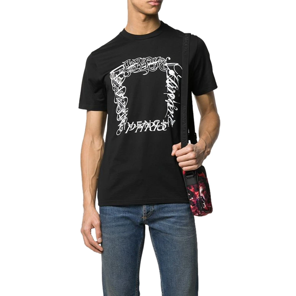 GIVENCHY 男士黑色棉质 T 恤 BM70WP3002-001 商品