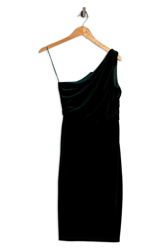 Laura One Shoulder Velvet Sheath Dress 商品