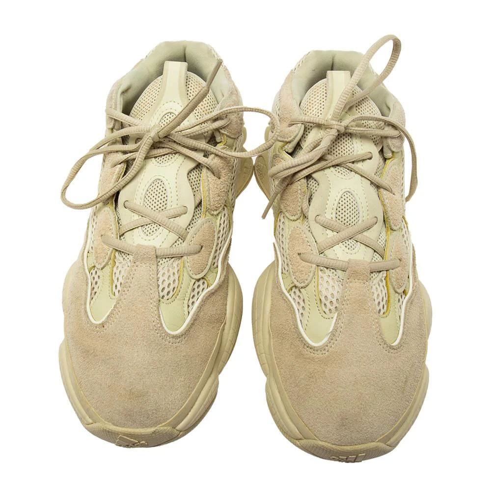 商品[二手商品] YEEZY|Yeezy x adidas Lime Yellow Suede And Mesh Yeezy 500 Sumoye Sneakers Size 45 1/3,价格¥1470,第3张图片详细描述