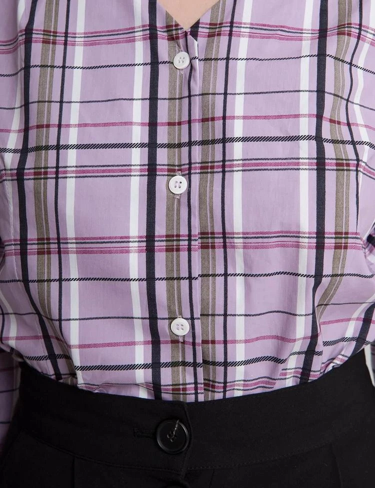 商品Pixie Market|Lavender Plaid Shirt,价格¥640,第3张图片详细描述