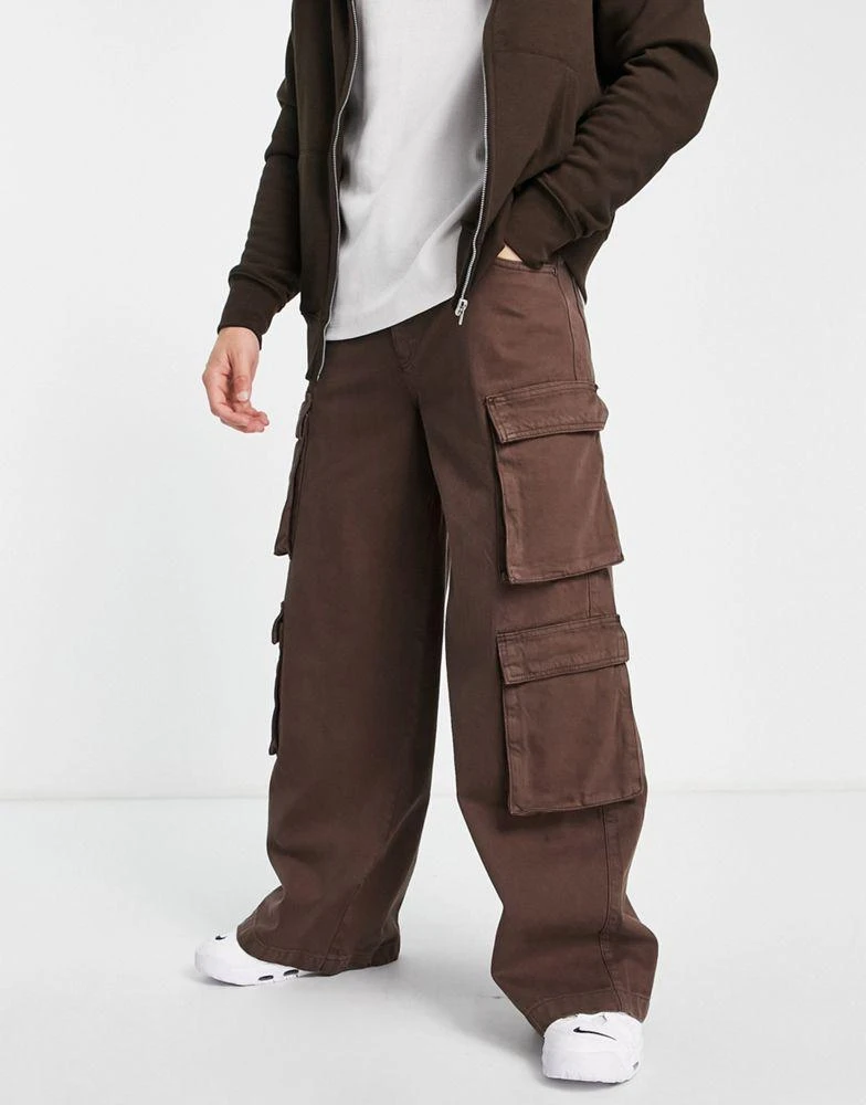 商品The Ragged Priest|The Ragged Priest explorer cargo jeans in brown,价格¥658,第1张图片