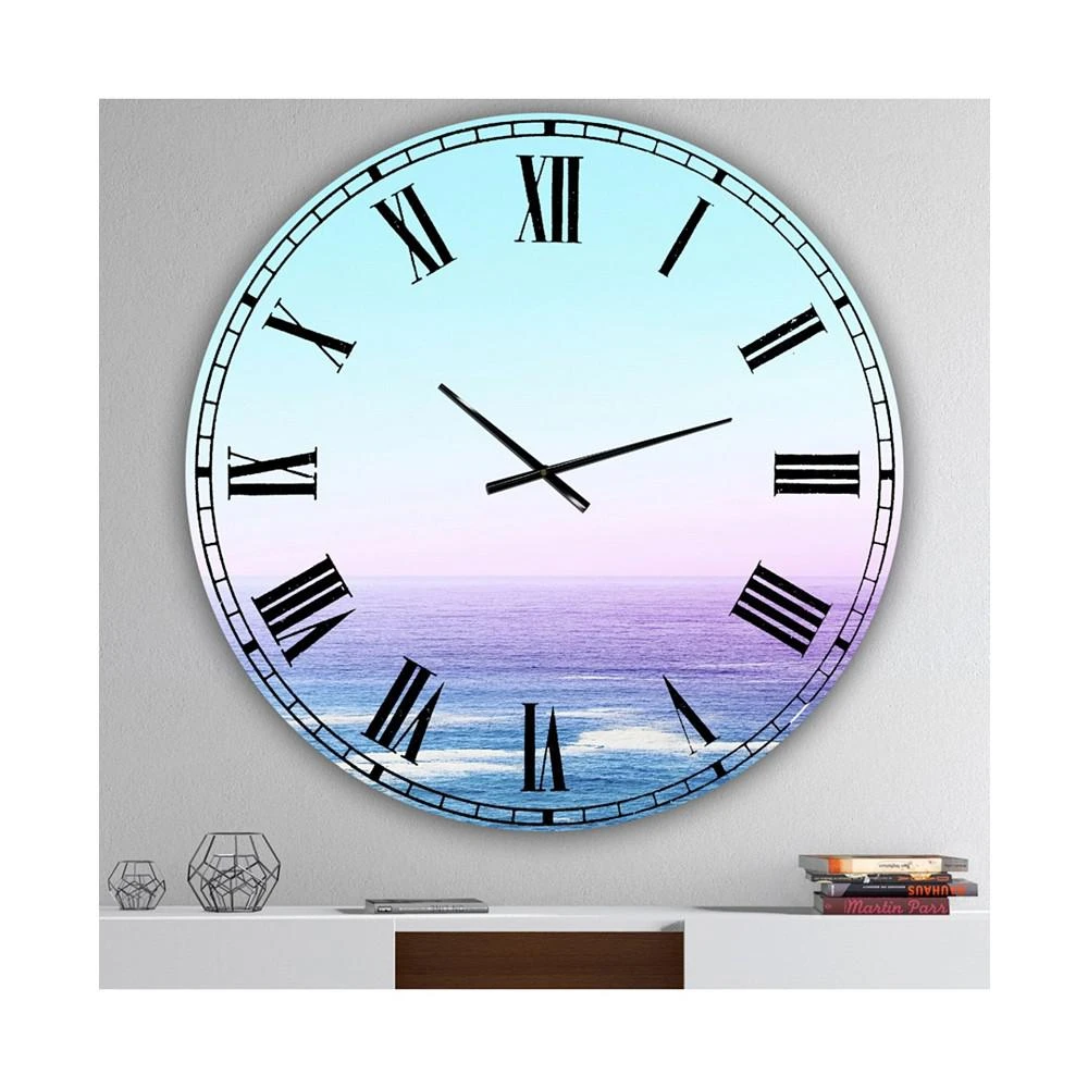 商品Designart|Ocean View Oversized Nautical & Coastal Wall Clock - 36 x 36,价格¥2113,第2张图片详细描述