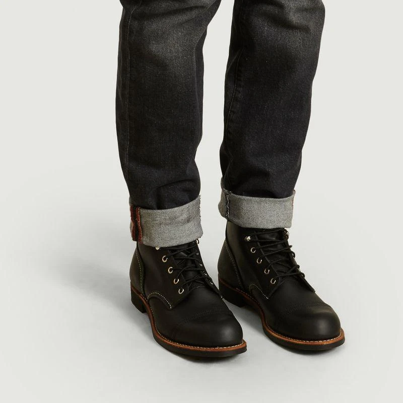 商品Red Wing|Iron Ranger Black Harness Boots Black Red Wing Shoes,价格¥3440,第2张图片详细描述