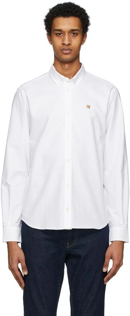 商品Maison Kitsune|White Fox Head Oxford Shirt,价格¥747,第1张图片