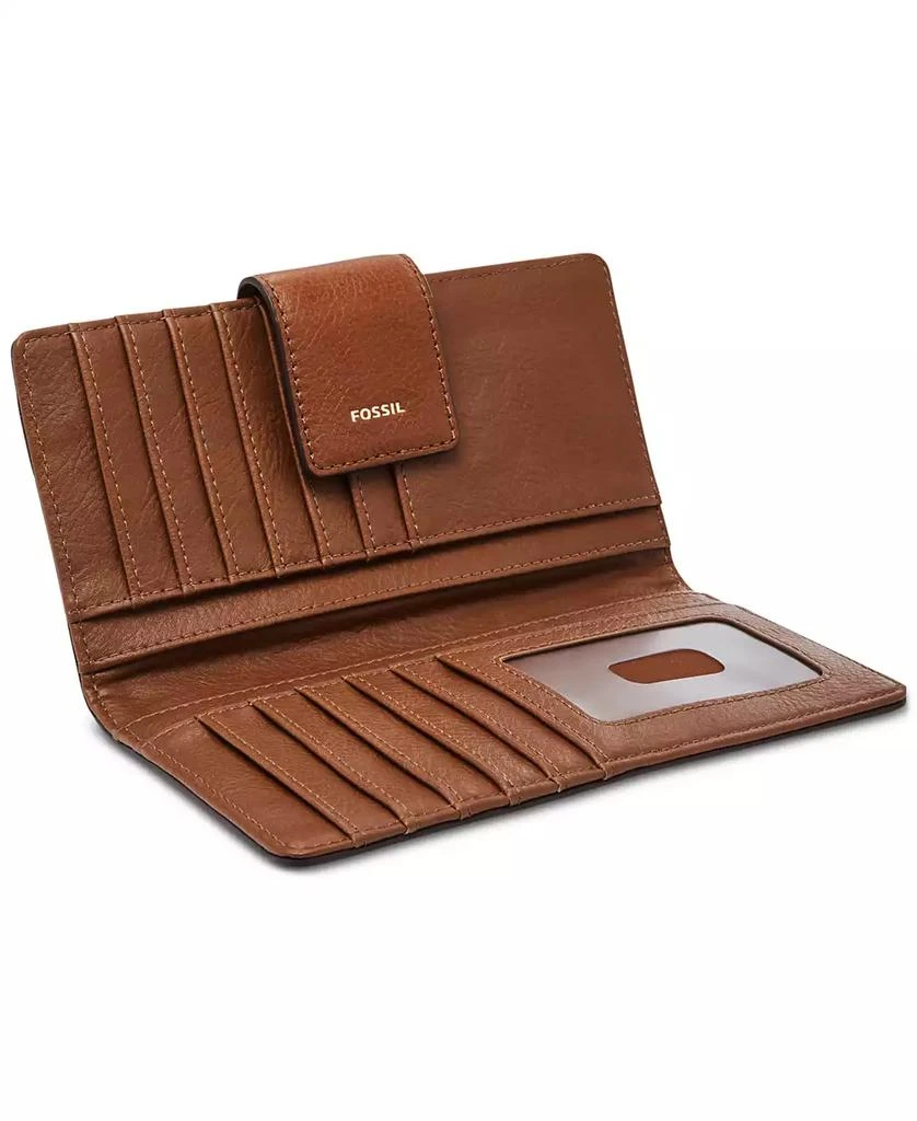 商品Fossil|Logan Leather RFID Tab Clutch Wallet,价格¥427,第2张图片详细描述
