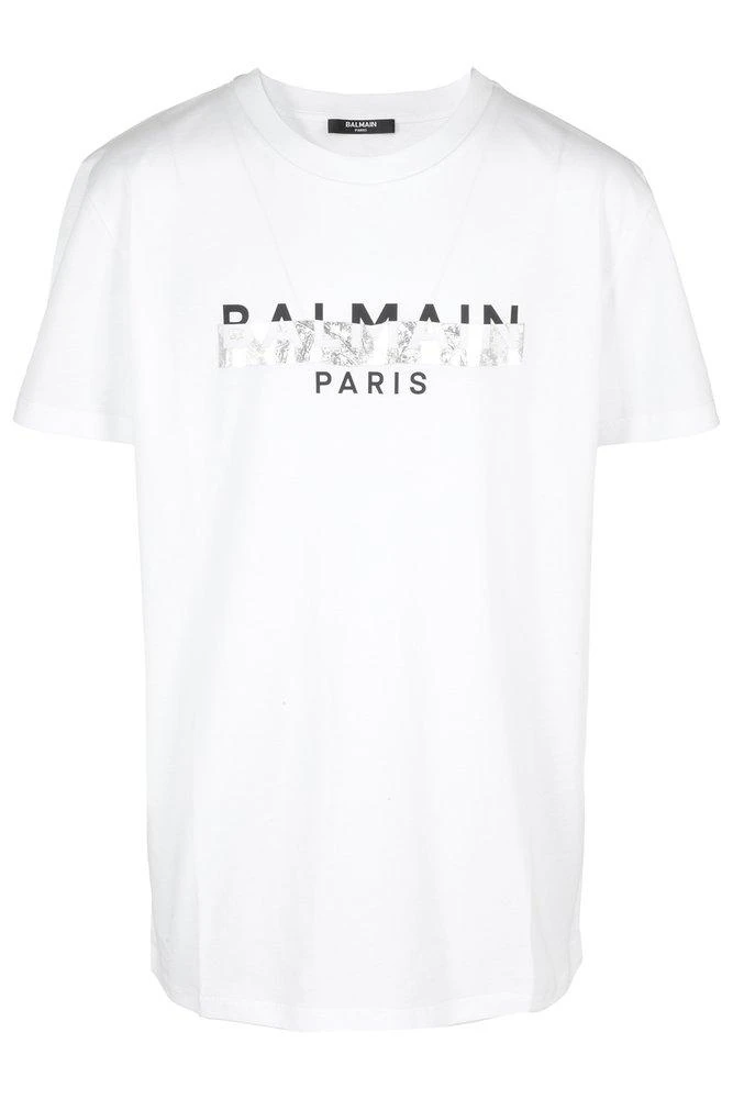 商品Balmain|Balmain Kids Logo Printed Crewneck T-Shirt,价格¥925,第1张图片