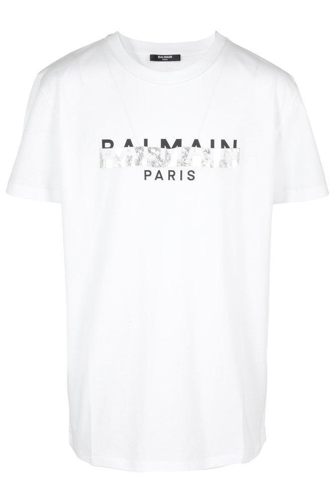商品Balmain|Balmain Kids Logo Printed Crewneck T-Shirt,价格¥547-¥772,第1张图片