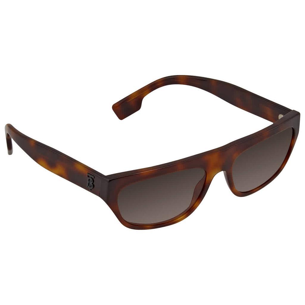 商品Burberry|Burberry Brown Grdient Rectangular Ladies Sunglasses BE4301 331613 57,价格¥830,第1张图片