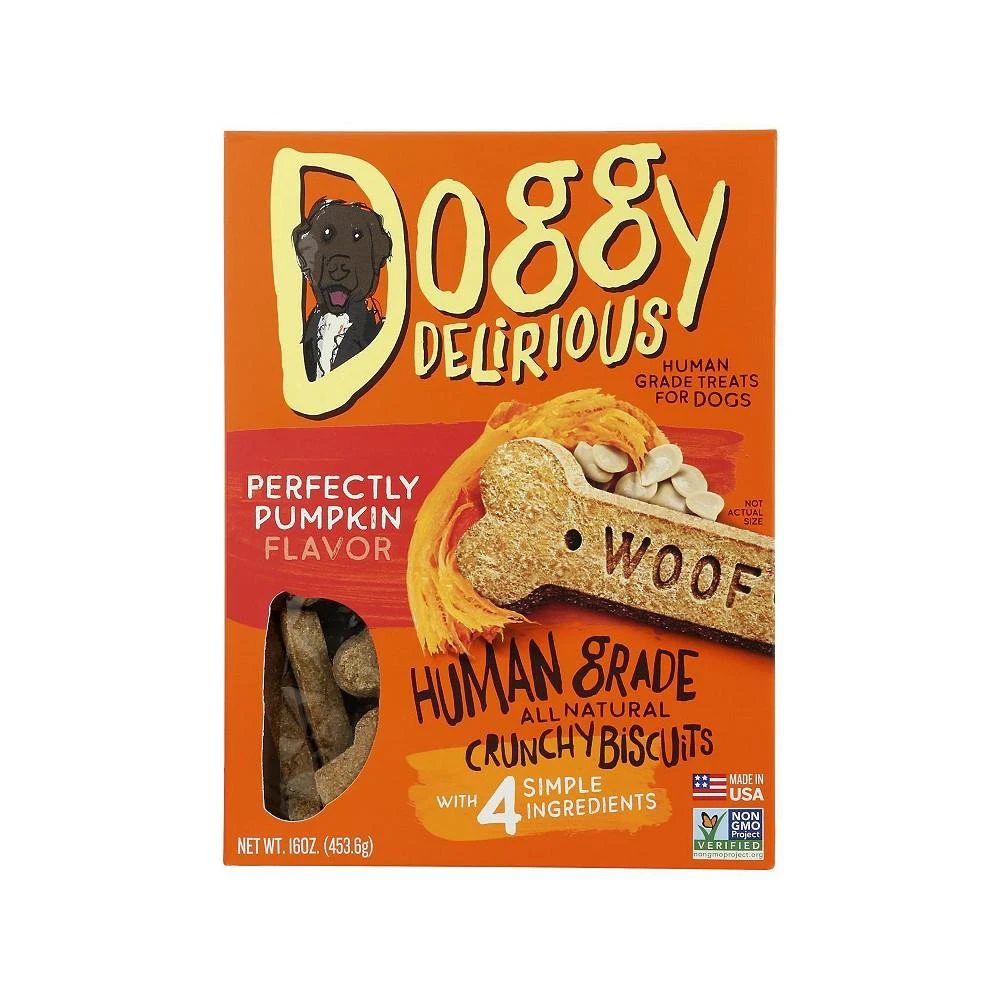 商品Doggy Delirious|Dog Treats - Pumpkin Bones - Case of 6 - 16 oz,价格¥525,第1张图片