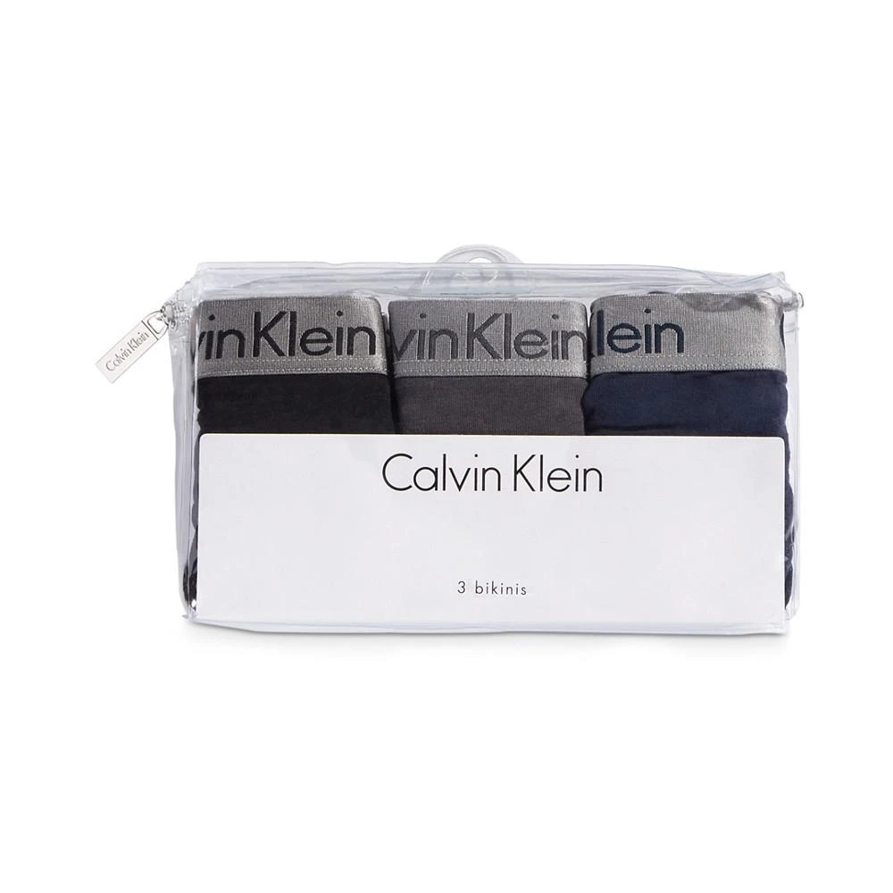 商品Calvin Klein|Women's Radiant Cotton 3-Pack Bikini Underwear QD3589,价格¥158,第3张图片详细描述