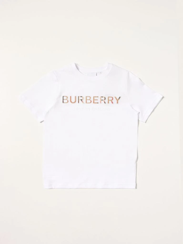 商品Burberry|Burberry Eugene cotton t-shirt with embroidered logo,价格¥1069,第1张图片